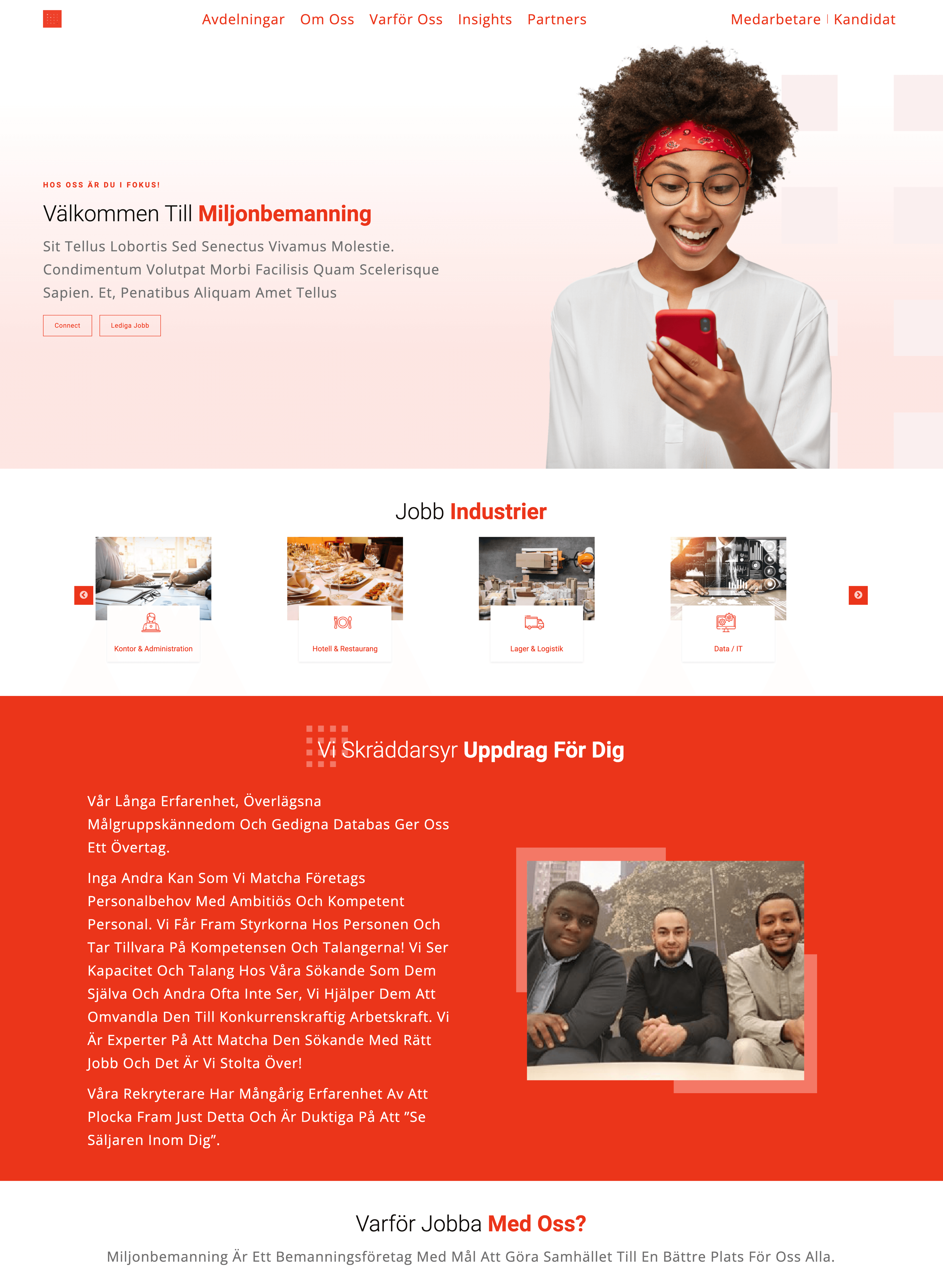 Miljonbemanning Website